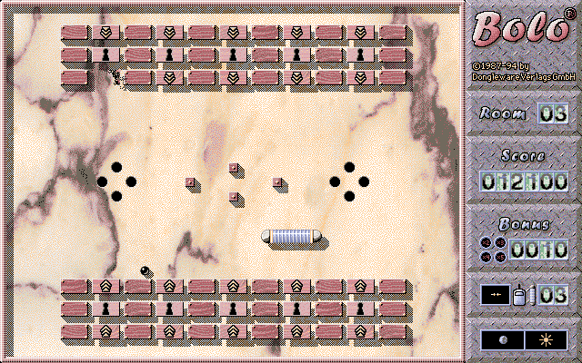 Bolo (DOS) screenshot: Gameplay - Level 2