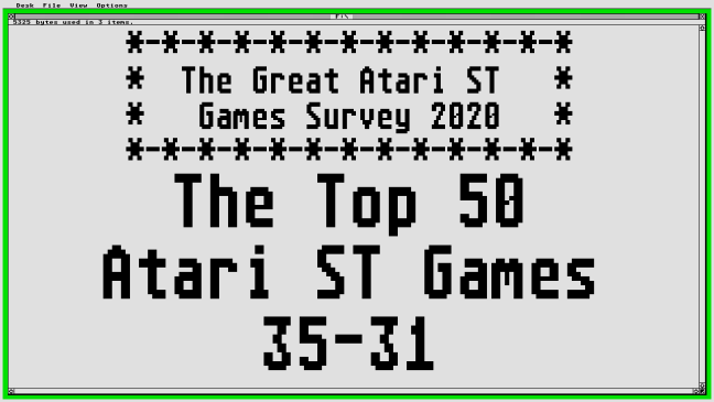 Games 35 to 31 added!